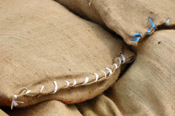 Stack of burlap bags — Stock Photo, Image