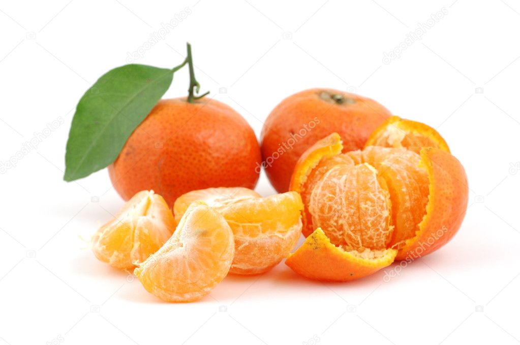 Pile of fresh tangerines