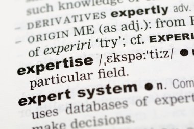 Dictionary definition of expertise clipart