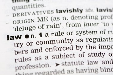Hukuk sözlük tanımı
