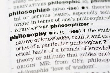 Dictionary definition of philosophy clipart