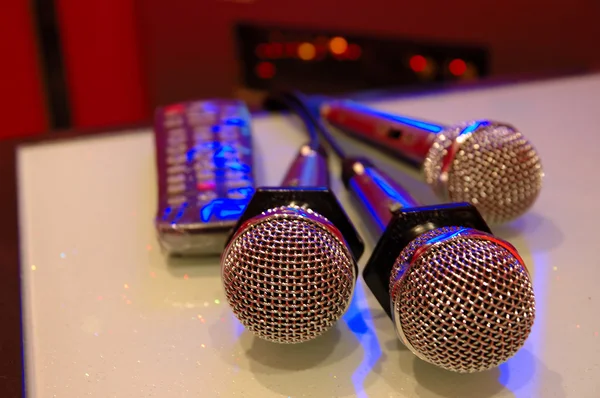 Microfones de karaoke — Fotografia de Stock