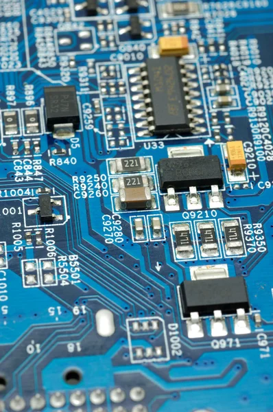 Blue circuit board — Stock Photo, Image