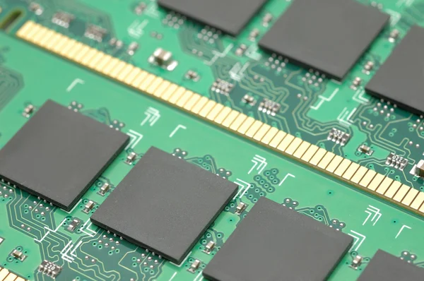 Närbild av micro chips — Stockfoto