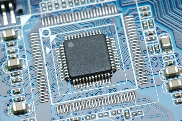 Micro chip closeup — Stock Photo, Image