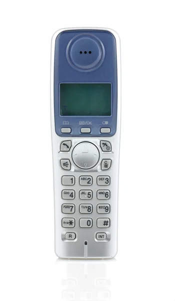 Stříbrný bezdrátový telefon — Stock fotografie