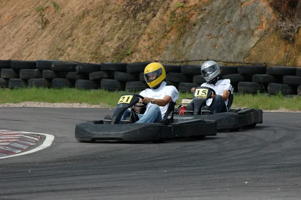 Ir corrida de kart — Fotografia de Stock