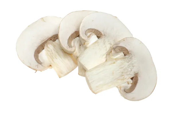 Cogumelos com botão fatiado — Fotografia de Stock