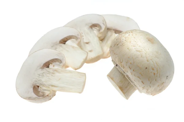 Кнопкові гриби і скибочки — стокове фото