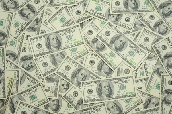 US one hundred dollar bills background — Stock Photo, Image