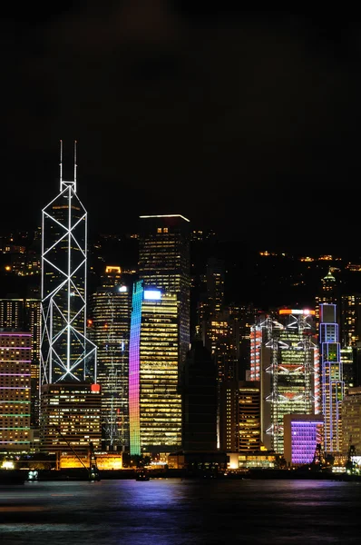 Nattbild av business byggnader — Stockfoto