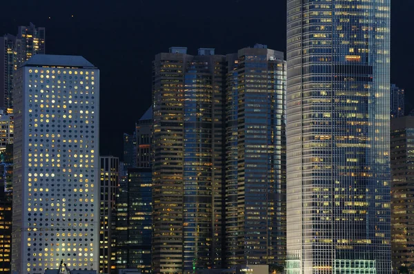 Stock image Night scene of business buildings