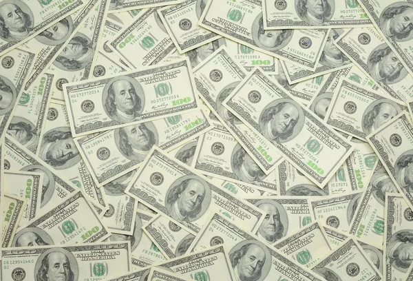 US one hundred dollar bills background — Stock Photo, Image