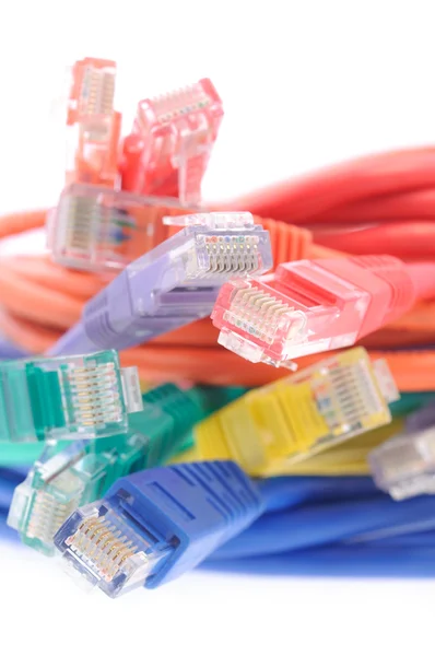 Close up of network cables — Stock Photo, Image