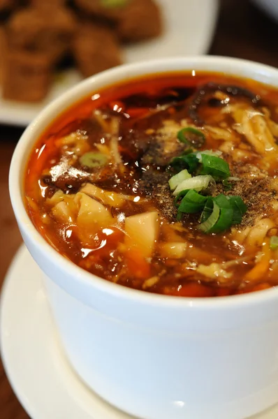 Gorąca i kwaśna zupa — Zdjęcie stockowe