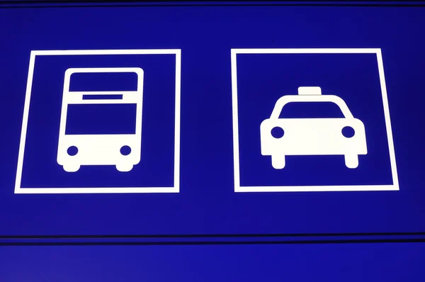 Airport transportation sign — Stock Photo, Image