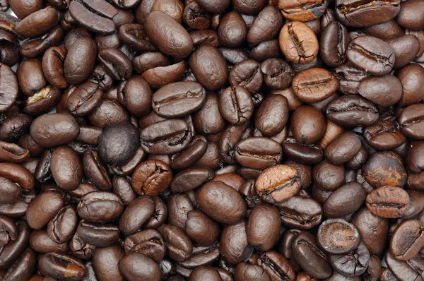 焙煎コーヒー豆の背景 — ストック写真