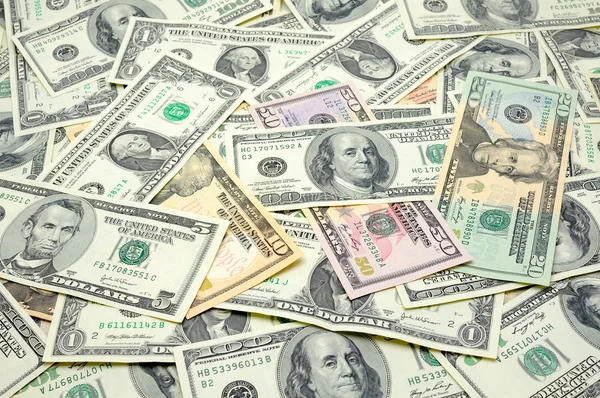 US dollar bills background — Stock Photo, Image