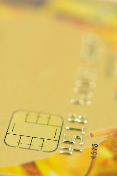 Złote karty kredytowe zbliżenie — Zdjęcie stockowe