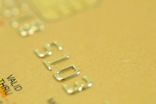 Closeup χρυσή πιστωτική κάρτα — Φωτογραφία Αρχείου