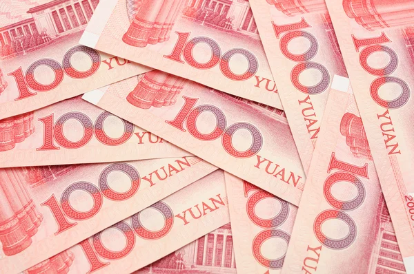 Крупный план Китая по юаням — стоковое фото