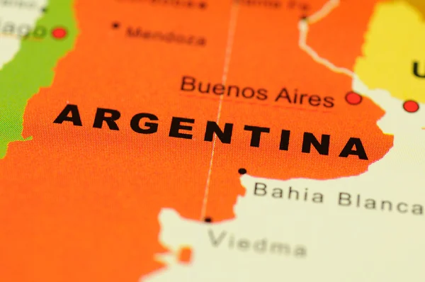 Argentina on map