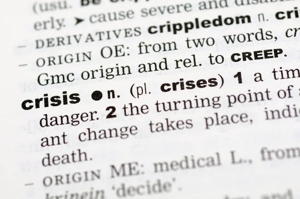 A szótári definíció a válság — Stock Fotó