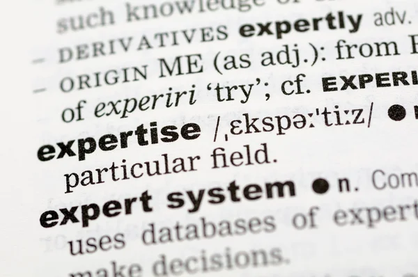 Dictionary definition of expertise — Stock Photo, Image