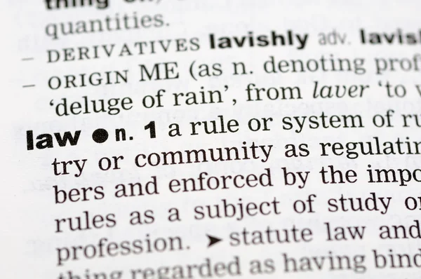 Diccionario definición de la ley — Foto de Stock