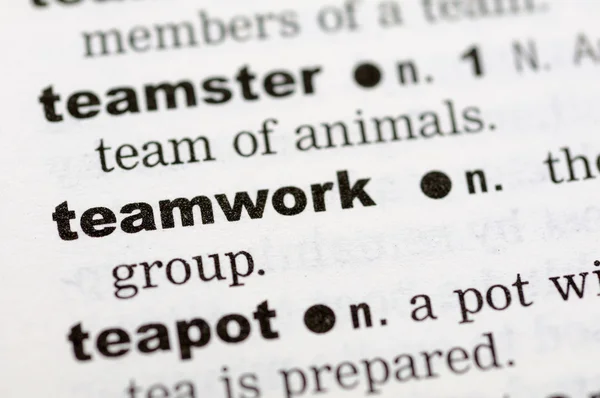 Słownikowej definicji pracy zespołowej — Zdjęcie stockowe
