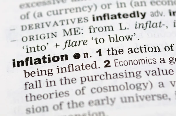 Definição do dicionário de inflação — Fotografia de Stock