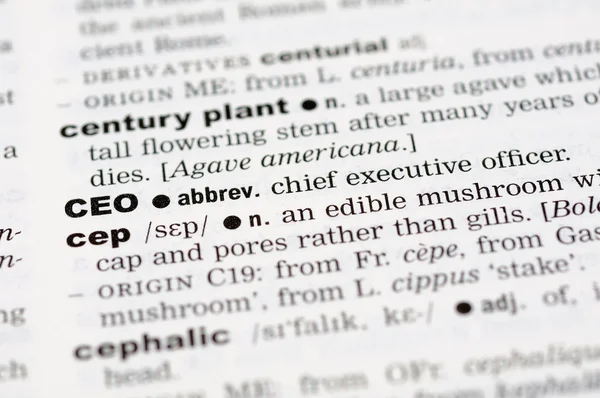 Wörterbuch-Definition von ceo — Stockfoto