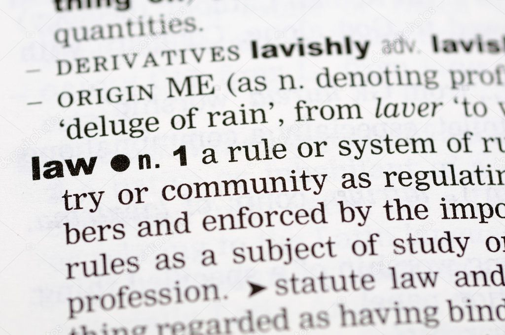 Dictionary definition of law