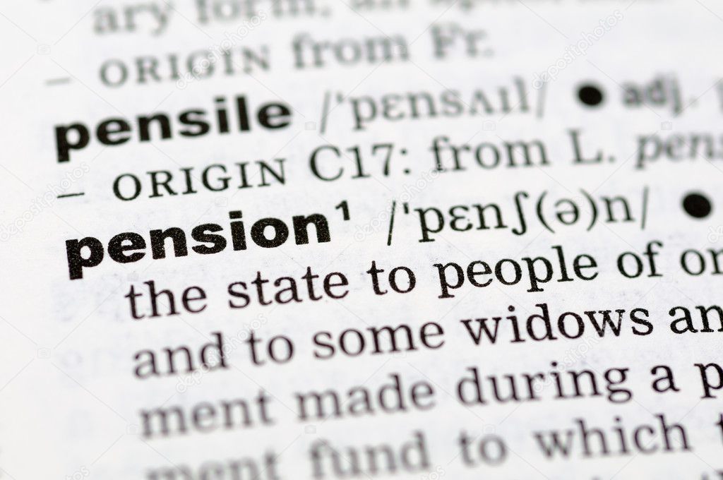 Dictionary definition of pension