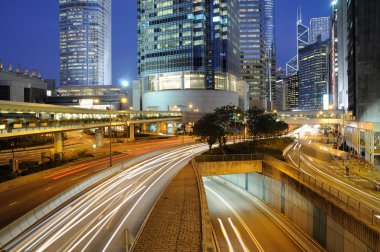 Hong Kong 'da gece trafiği