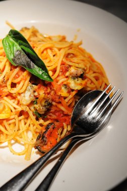 Deniz mahsulleri spagetti