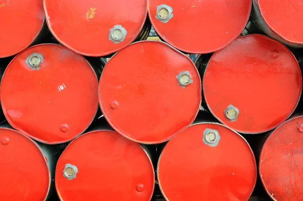 stock image Red industrial drums background