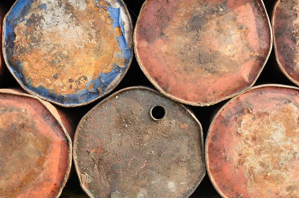 Fondo de tambores oxidados —  Fotos de Stock