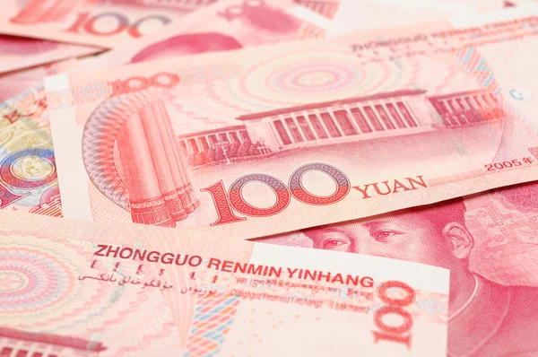 Крупный план Китая по юаням — стоковое фото