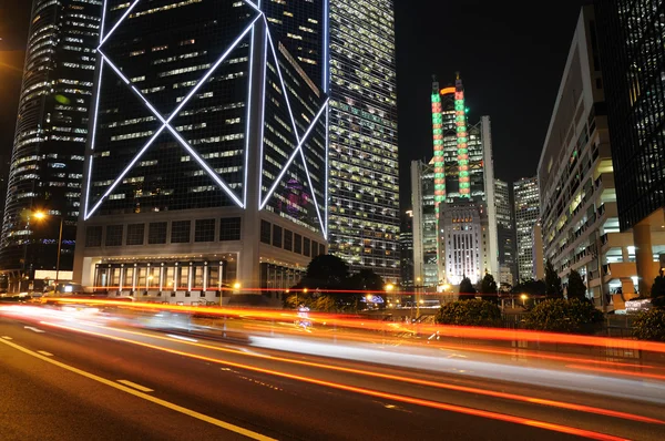 stock image Traffic through business buildings