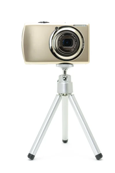 Digital camera on tripod — Stock Photo, Image