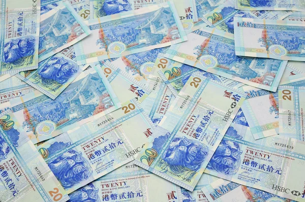 Hong Kong billetes de veinte dólares —  Fotos de Stock