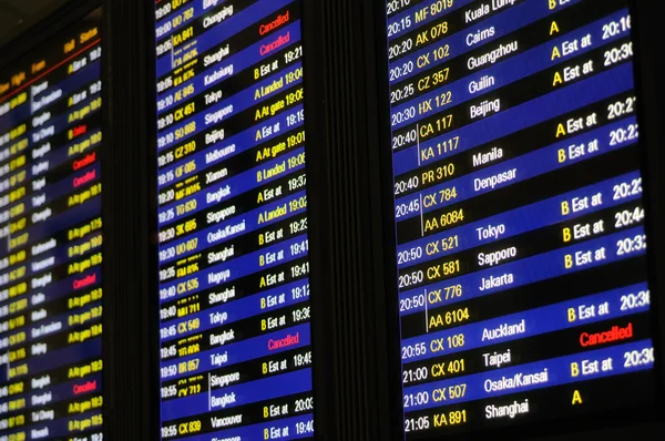 Tablero de información del horario de vuelo —  Fotos de Stock