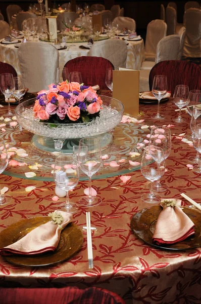 Conjunto de mesa de boda chino —  Fotos de Stock