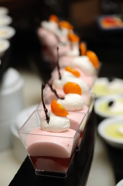 Jordgubbs mousse dessert — Stockfoto