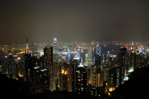 Cena noturna de Hong Kong — Fotografia de Stock