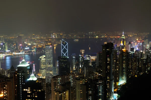 Noční scéna fo hong kong — Stock fotografie