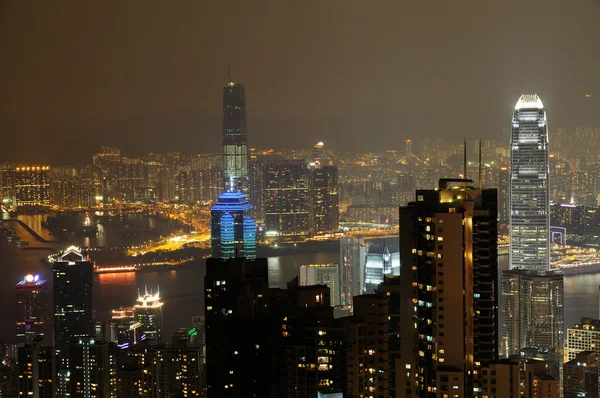 Gece sahne fo hong kong — Stok fotoğraf