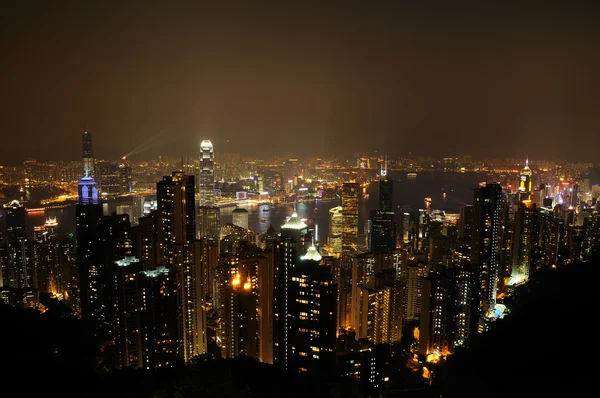 Nachtszene für hong kong — Stockfoto