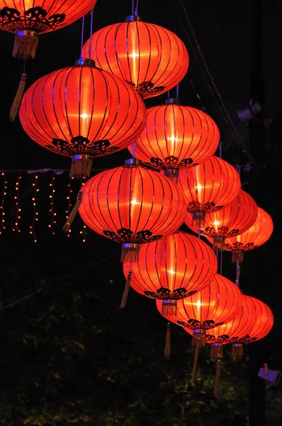 Chinese rode lantaarns — Stockfoto